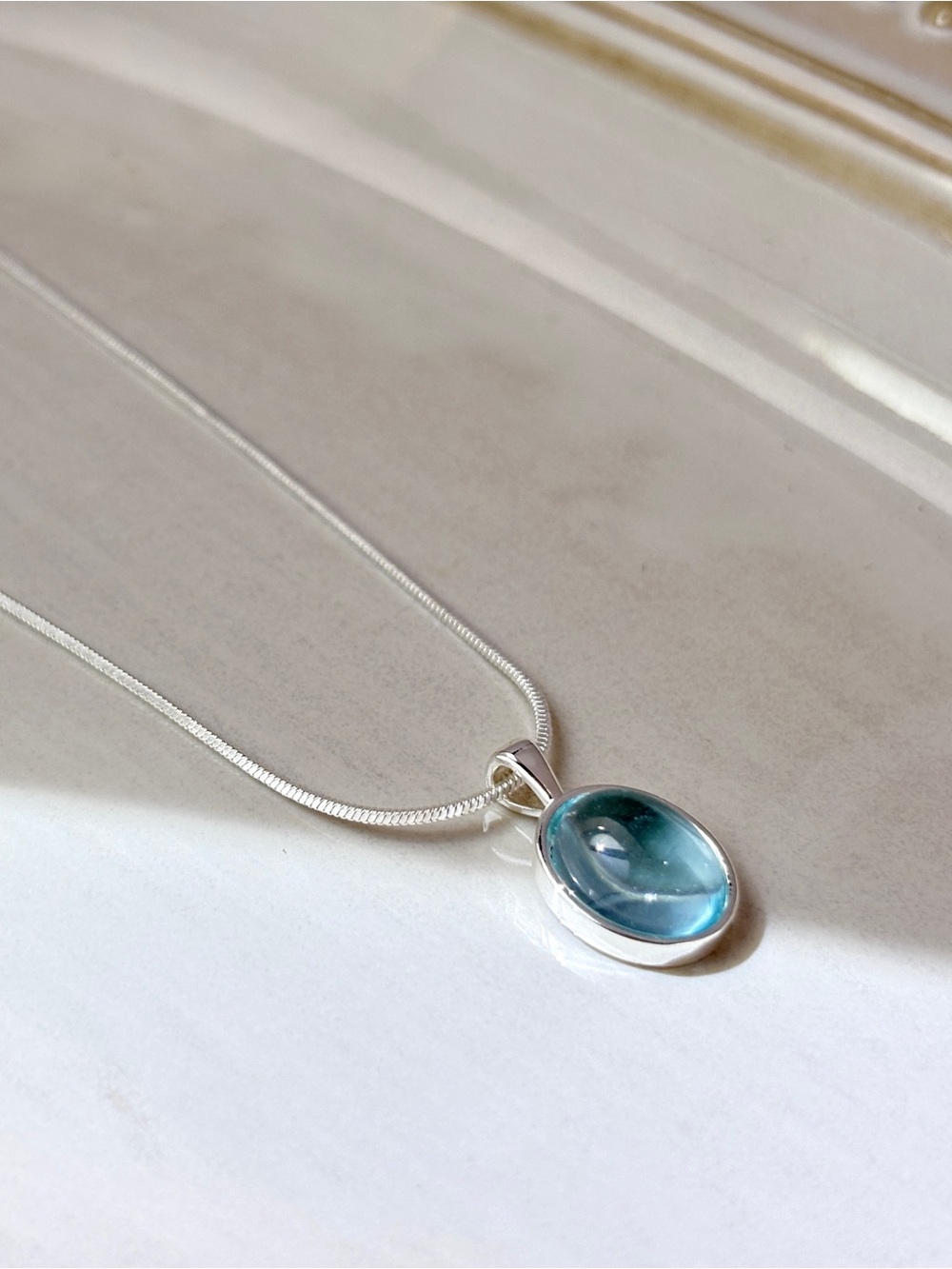 Necklace with Blue Pendant